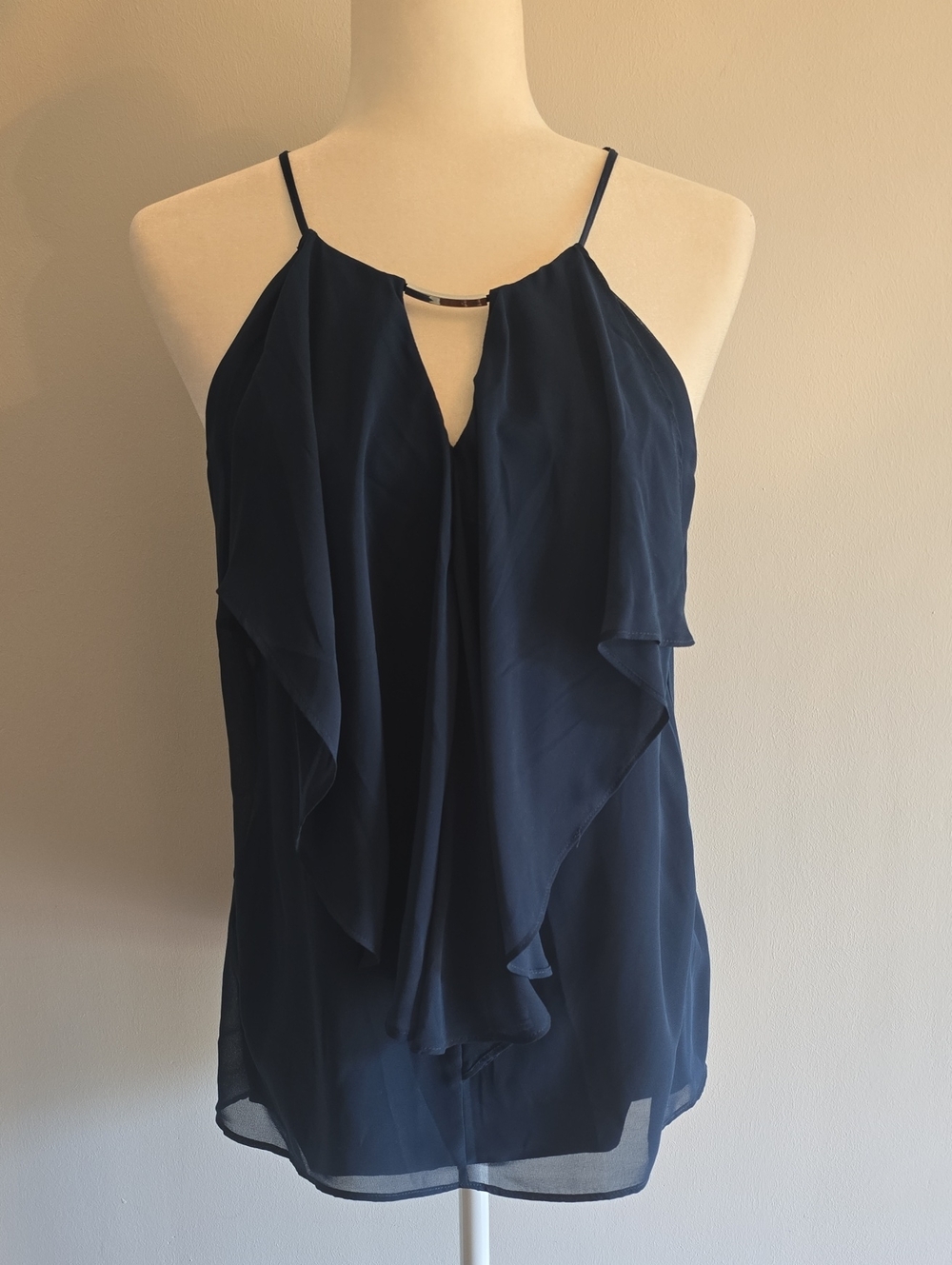 NY&Co Peacock Blue Silky Top